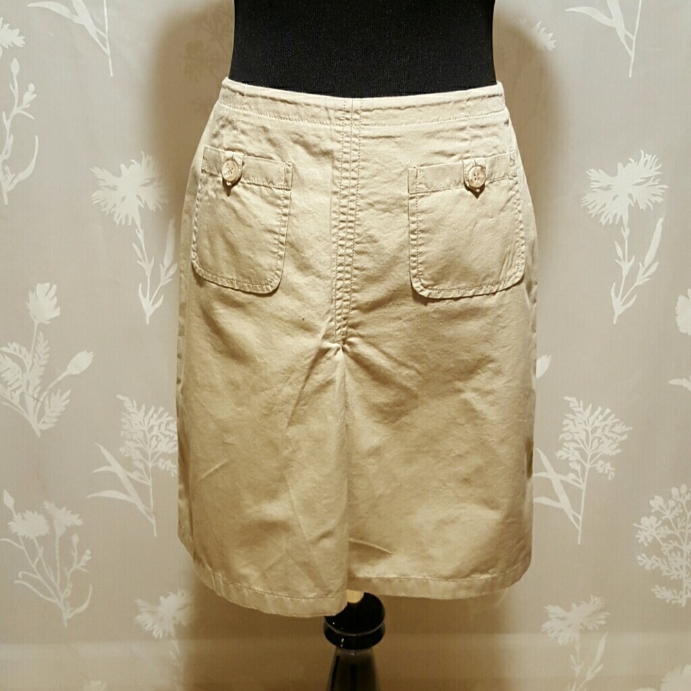 Ann Taylor Loft khaki skirt 4P